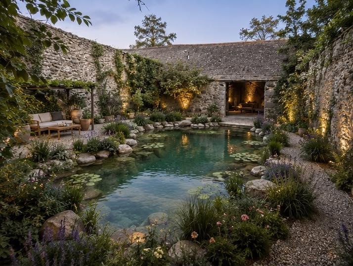 Yoga in the wildflower and kitchen gardens